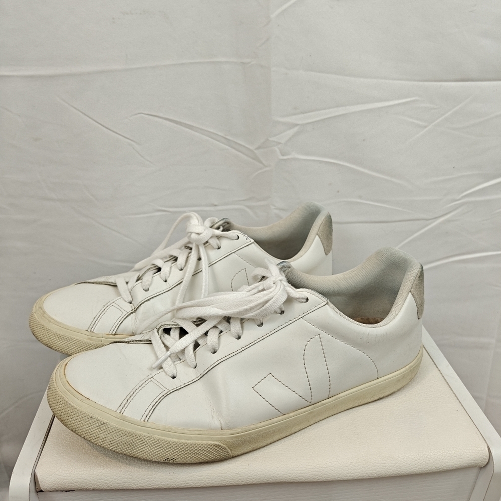 Veja Esplar White Leather Sneakers Size 9 Women's